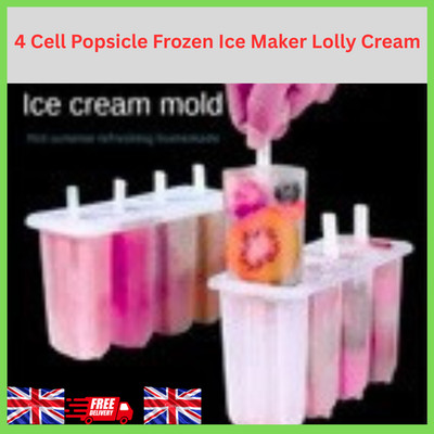 4 Zellen Eis am Stiel Gefroren Eismaschine Eis Zum Selbermachen Pop Form Form Tablett Pfanne Küche