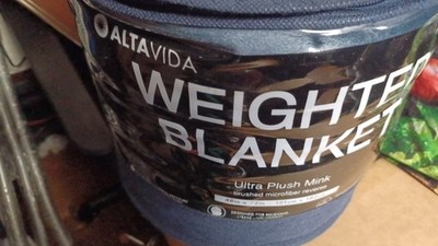 New! Altavida 12 lb Navy Ultra Plush Mink Weighted Blanket