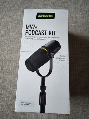 Shure MV7+ Hybrid Output USB-C & XLR Podcast Microphone & Desktop Authentic NEW