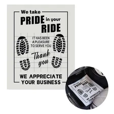 100 Disposable Paper Floor Mats for Cars - Waterproof Auto Detailing Pads