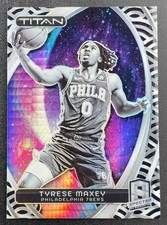 2023 Panini Spectra Tyrese Maxey #19 Titan International Black and White