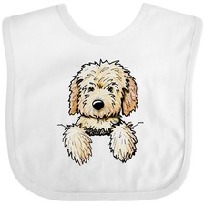 Inktastic Pocket Goldendoodle Baby Bib - KiniArt Doodle Dog Labradoodle Pet Art