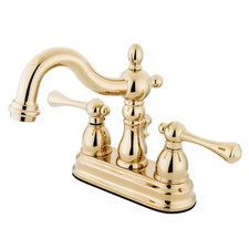 Kingston Brass KS160.BL Heritage 1.2 GPM Centerset Bathroom - Brass