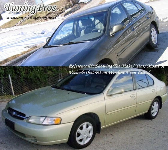 Juego de 4 viseras protectores de lluvia para ventana de humo para Nissan Altima Sedán 1998-2001 Foto 4 de 4