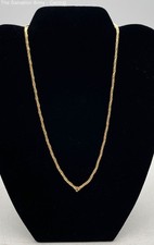 Milor 14K Yellow Gold Fine Jewelry Herringbone Chain Necklace 3.88g