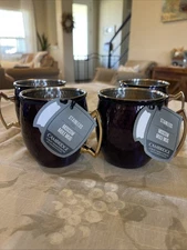 "Authentic Moscow Mule Copper Mugs Set | Classic Drinkware Purple With Gold Hand