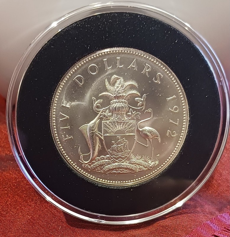 Bahama 1972 - Five Dollar Coin BU .... Lot # 0004