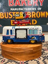 Vintage NBC Television Victor RCA TV Van Truck Tin Japan Yonezawa Toy Camera Man