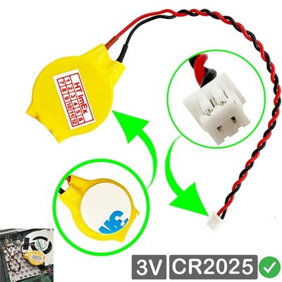RTC CR2025 CMOS Batterie mit steckerkabel für Lenovo Yoga 300-11IBR 80M1004NGE