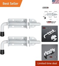 Durable Spring Loaded Latch Pin - 5 Inch Matte White, 304 Steel Lock 2 Pack