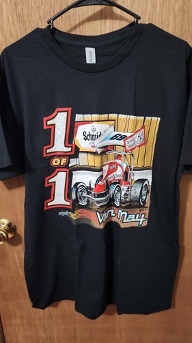 VAN MAY One of 1 Sprint Car T Shirt L World Of Outlaws STERNERS #69 Racing Dirt