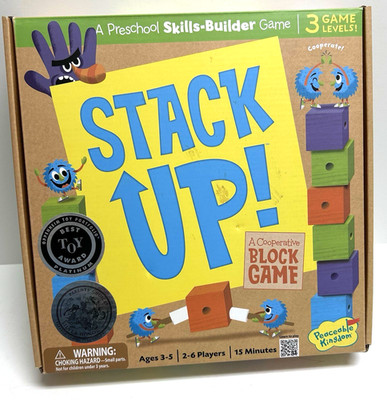 Stack Up! Block Game -by Peaceable Kingdom Ages 3-5 / 2 Players