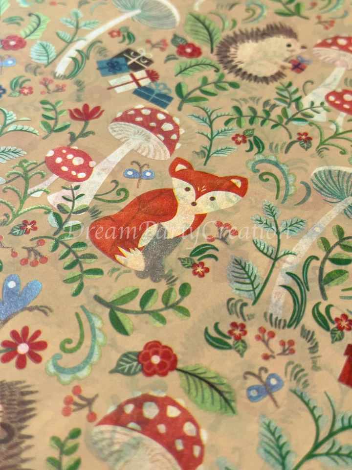 Hojas de papel de seda con diseño KRAFTY FOX elige el tamaño y la cantidad del paquete Foto 4 de 4