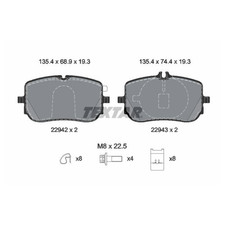 TEXTAR Bremsbelagsatz Bremsbeläge für Mercedes A B Klasse CLA GLB GLA vorne