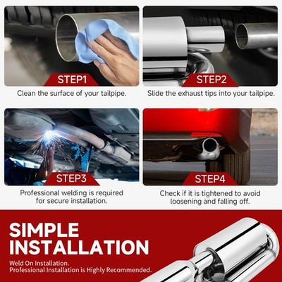 For Subaru Legacy Sport Twin Loop Exhaust Tips Muffler 2.5