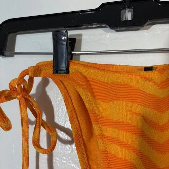 Pantalones de bikini TRIANGL para mujer XS naranja cebra lazo lateral texturizado acanalado traje de baño Foto 2 de 4