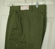 Vtg NWT Boy Scouts of America Uniform Pants 36 x 36 Snaps Green BSA Stuck Zipper