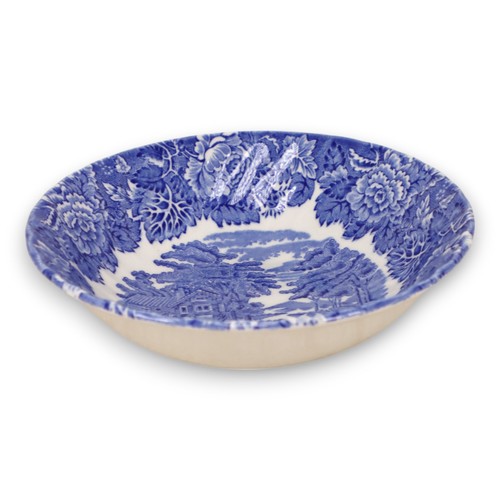 Wood & Sons English Scenery Blue Ironstone Cereal Soup Bowl 6 5/8" Swirl - Picture 3 of 4