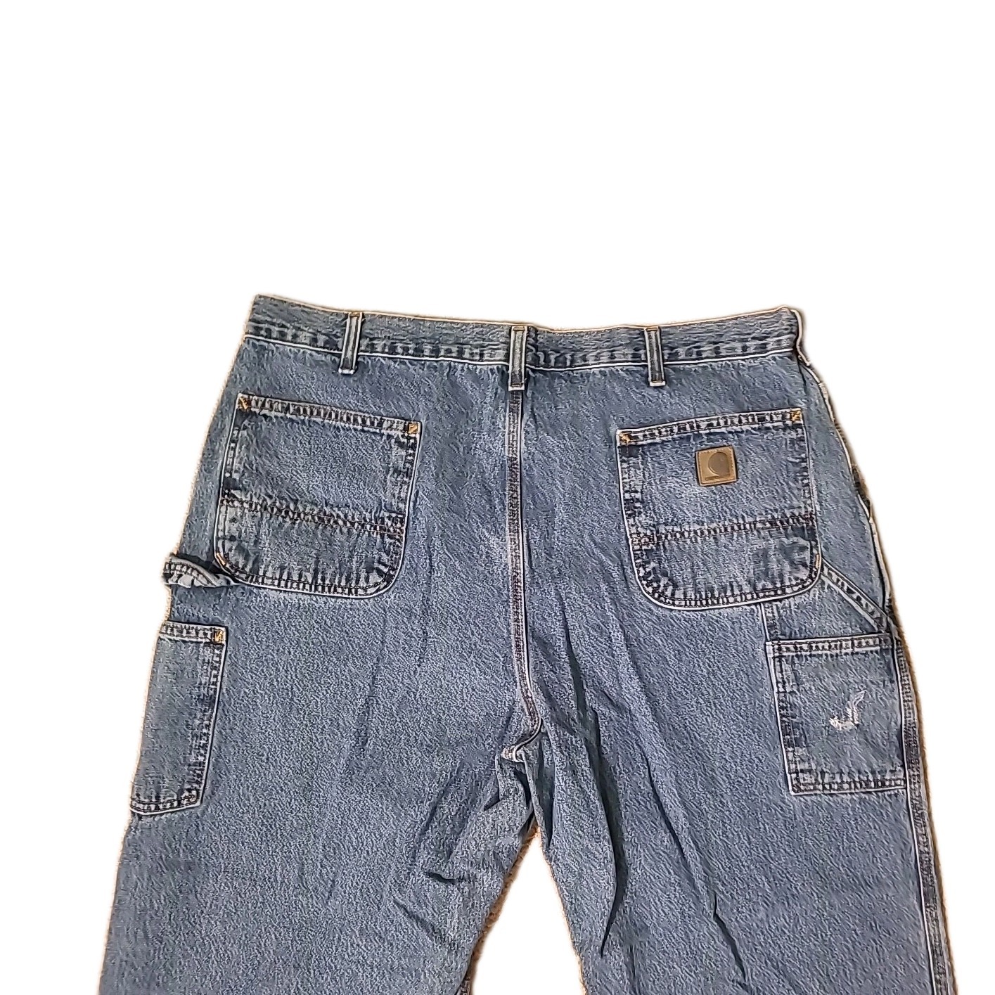 Carhartt B13DPS Jeans Mens 42x36 Original Dungaree Carpenter Cargo Logger Blue thumbnail 9