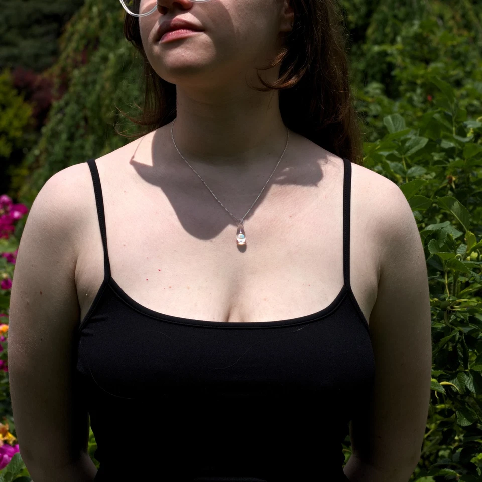 Opal Necklace - Opal Jewelry - Gemstone Necklace - Boho - Floating Opal Necklace - Image 4 of 4