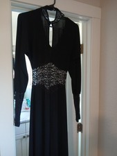 S&M Dance Fashion BD240T-M. Black Lace Dress. Retail Tag Sale $140.00