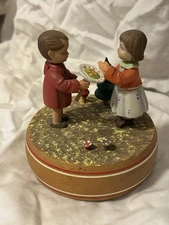 Thorens Anri Rotating Music Box  Switzerland Vintage 5" Working Good