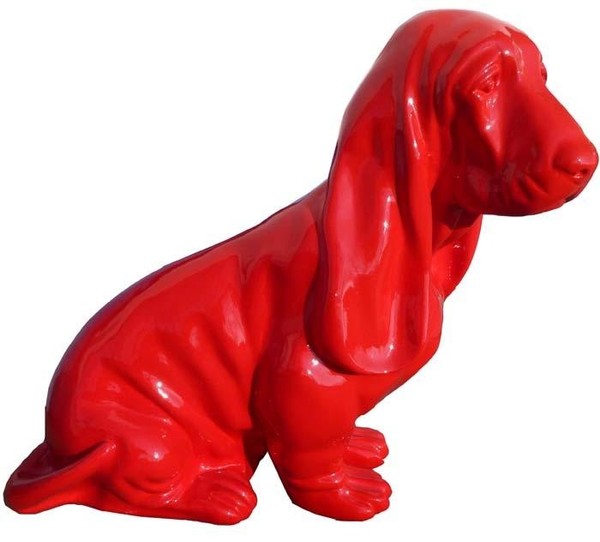 Abstrakte Deko Figur Statue Skulptur Figuren Statuen Skulpturen Roter Hund Neu-image