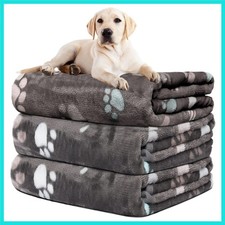 Dog Blanket for Large Dogs, Upgraded 3 Pack Dog Cat Flannel Blankets Washable...