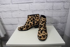 Cole Haan Joanna Leopard Print Genuine Calf Hair Ankle Booties Size 6B