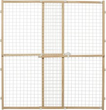 Large Wire Mesh Pet Safety Gate 44 In Tall  Expands 29-50 Inches Wide Dog Fence
