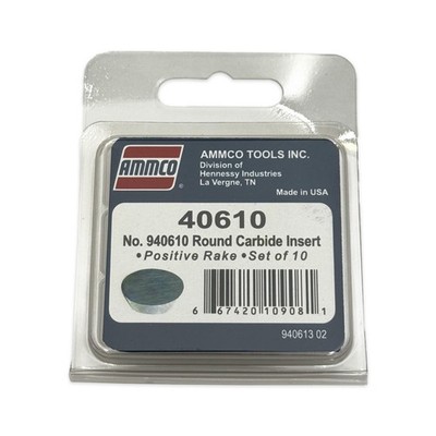 Ammco 40610 Round Positive Rake Carbide Insert 10 Pk