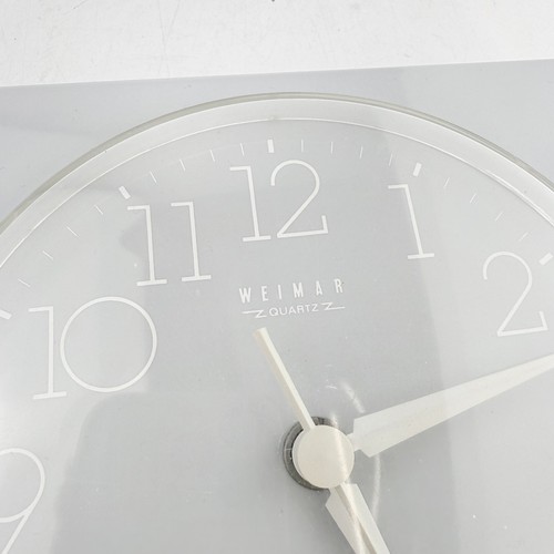 DDR Küchenuhr Weimar Quartz Wanduhr Kunststoff Funktioniert Batteriebetrieben - Bild 5 von 9