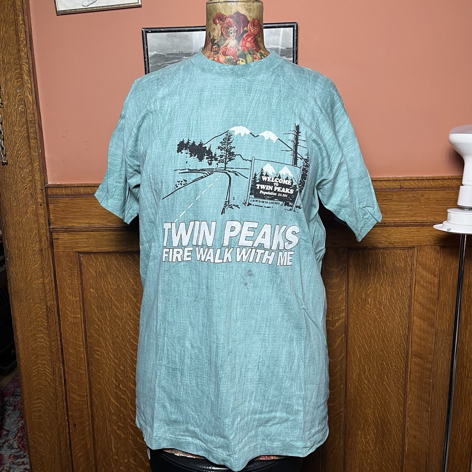 Twin Peaks Fire Walk With Me Movie Promo T Shirt David Lynch Cult Size Large