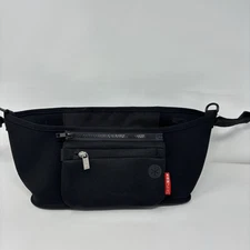 Skip Hop Grab & Go Stroller Organizer Black Cup Holder Storage Bag Pre-Owned