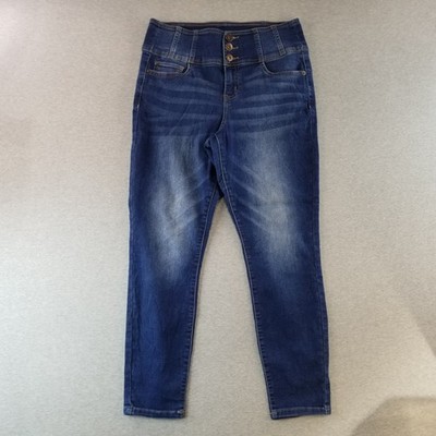No Boundaries Jeans Women Sz 13 High Rise Sculpting Dark Wash Normcore Comfy