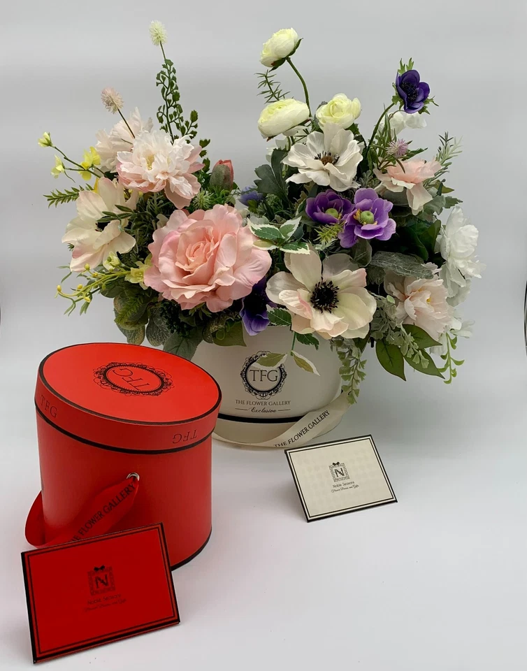 Круглый цветок коробка, цветочный подарочная коробка, набор из 2 шт., с крышками первоклассное качество - Изображение 3 из 4