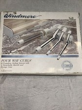 Windmere Vintage Curling Iron Set - 4 Four Way Curls - White Color Retro 80s.