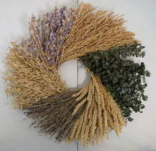 18 inch Wreath Spring Herbs Lavender Dried Flowers