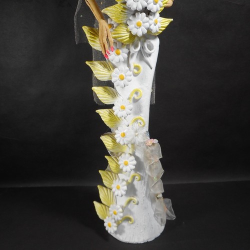 CATRINA BRIDE Skeleton Figure Day of the Dead Sculpture Handmade Mexico Folk Art - Picture 3 of 17