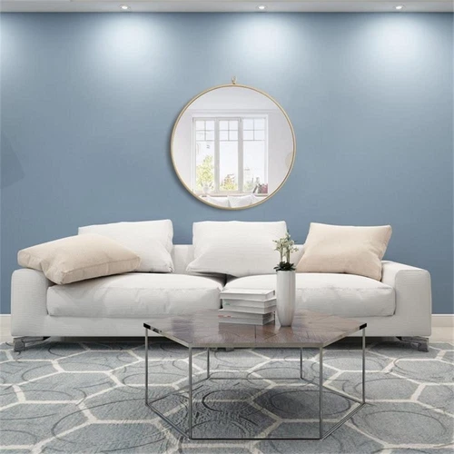 Elegant Decor Rowan 28" Round Metal Frame Hooked Mirror in Brass - Picture 11 of 11