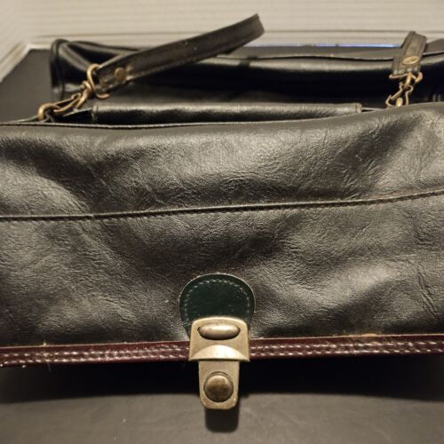 vintage leather messenger bag used - Bild 5 von 6