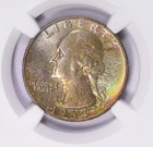 1964 D Washington Quarter NGC MS66 Vibrant Rainbow Toned