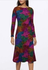 New Farm Rio Rainbow Mix Jersey Midi Dress Size S