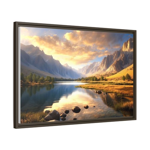 Scenic Framed Matte Canvas Art Print, Mountain Landscape Decor, Nature Wall Art, - Picture 31 of 37