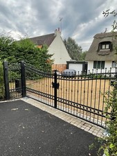 Wrought Iron Driveway Gates Estate Entrance Ornate Metal Steel Bespoke