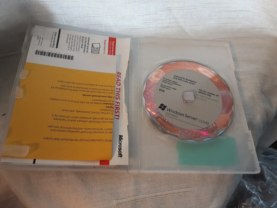 MICROSOFT WINSVR STD 2008 R2 64BIT X 64 EN 1 PK, P73-04849, DVD ONLY. Ref:s/ware - Image 3 of 4