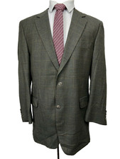 JOS. A. BANK Men's Brown 100 Wool Blazer Jacket Sport Coat 43L