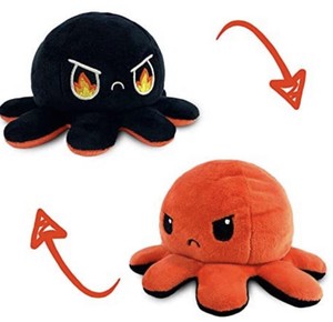 Reversible Flip Octopus Plush Stuffed Toy Soft Animal Home accessories Fire Eyes | eBay