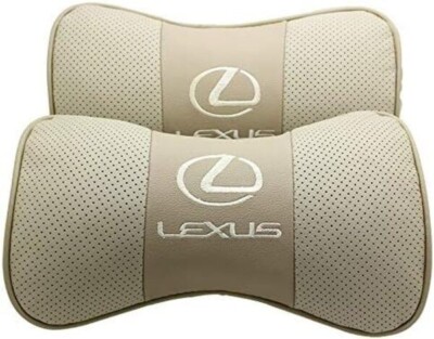 LEXUS Embroidered Neck Pillow Cushion Set of 2 Beige Line Japan New