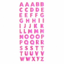 55pcs Letter A-z Alphabet Glitter Self Adhesive Crystals Stickers Stick On Diy